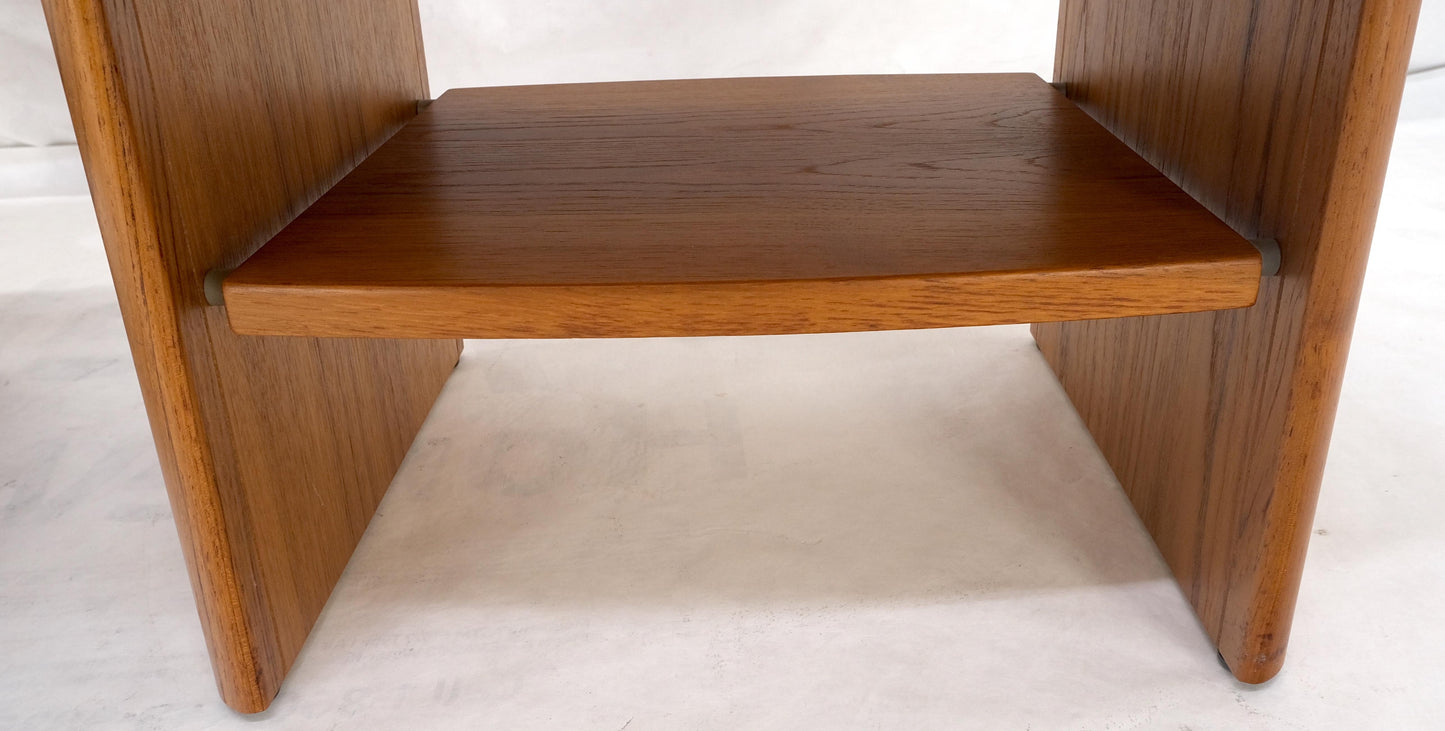 EstablishedLines Pair Mid Century Danish Mid Century Modern Teak End Side Table Nightstands MINT!