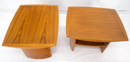 EstablishedLines Pair Mid Century Danish Mid Century Modern Teak End Side Table Nightstands MINT!