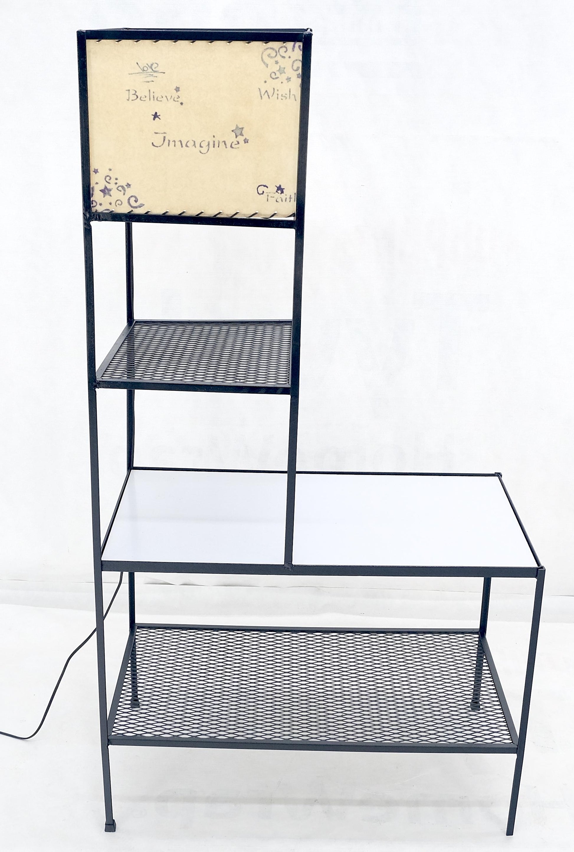 EstablishedLines Frederic Weinberg Mid Century Modern Etagere Shelving Unit Floor Lamp MINT!