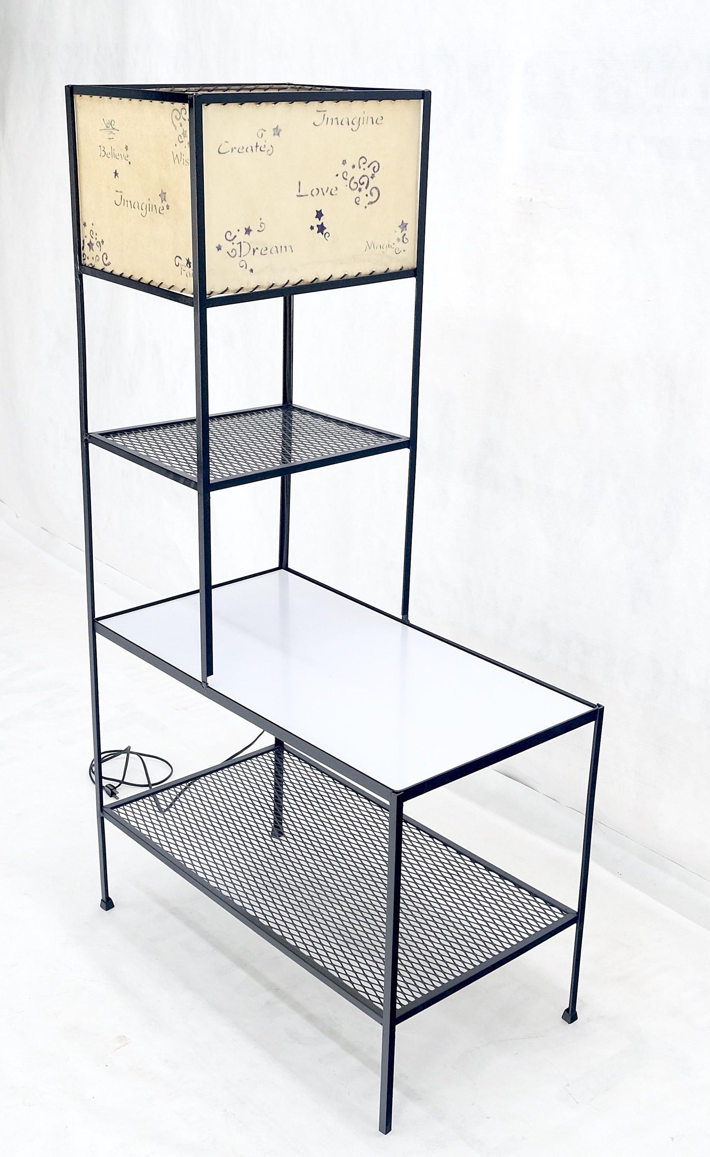 EstablishedLines Frederic Weinberg Mid Century Modern Etagere Shelving Unit Floor Lamp MINT!