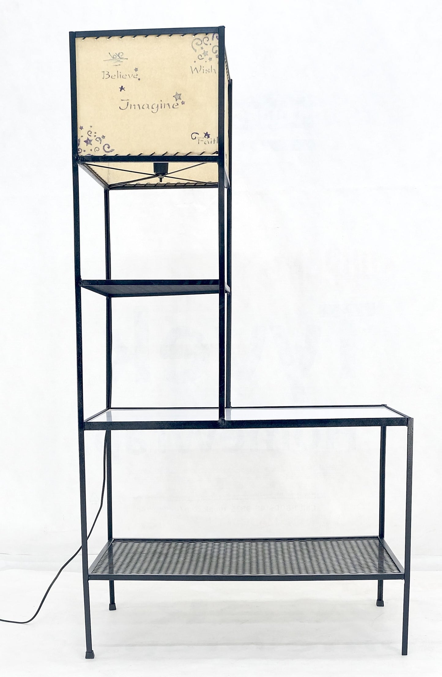EstablishedLines Frederic Weinberg Mid Century Modern Etagere Shelving Unit Floor Lamp MINT!