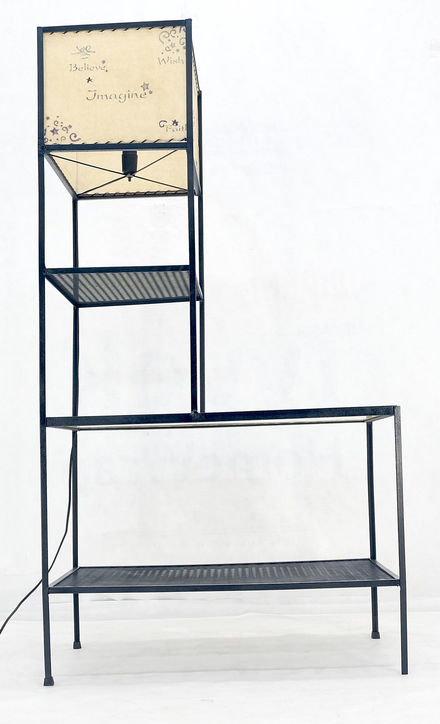 EstablishedLines Frederic Weinberg Mid Century Modern Etagere Shelving Unit Floor Lamp MINT!