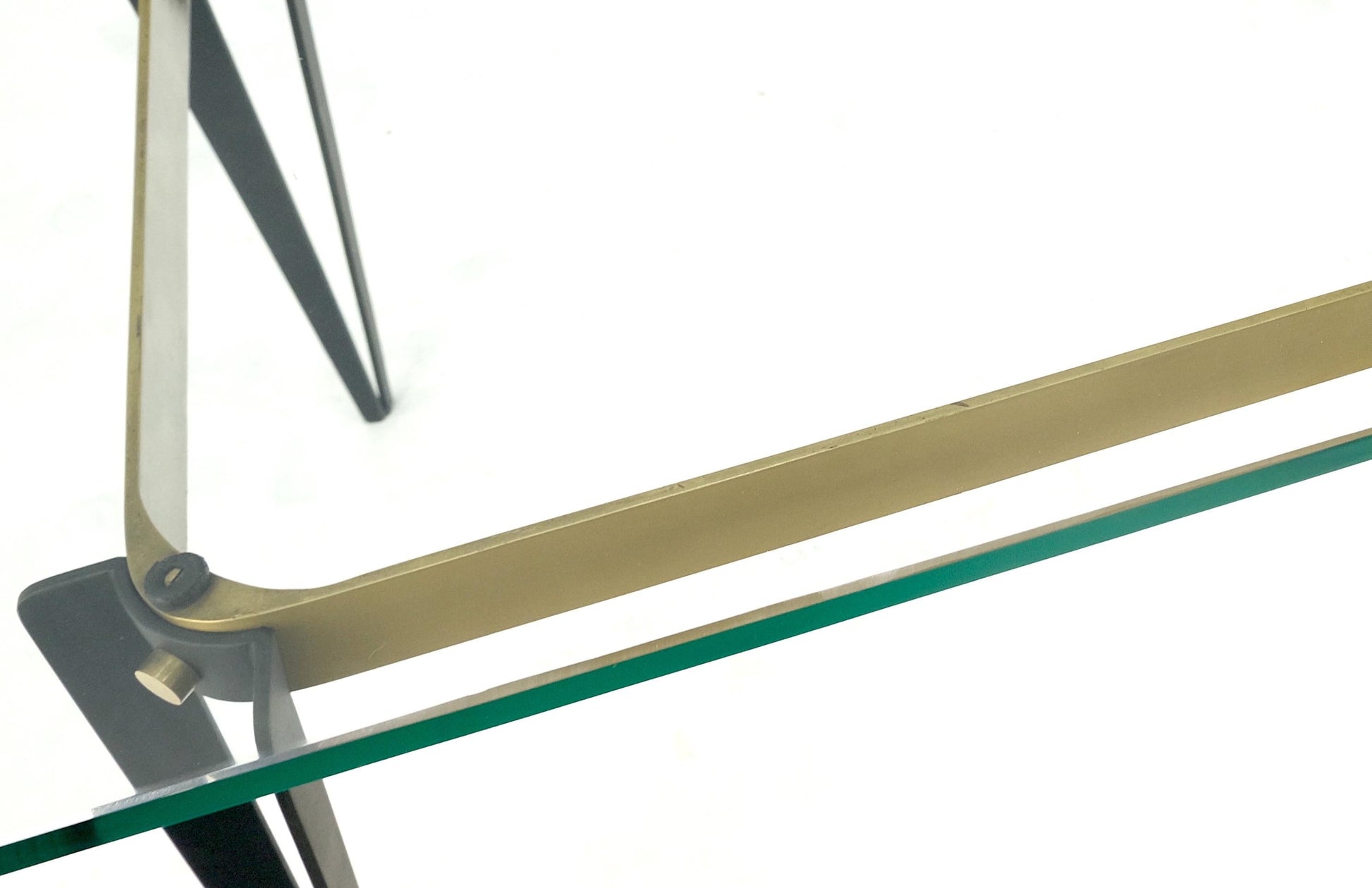 EstablishedLines Petit Fontana Arte Mid-Century Modern Brass & Glass Rectangle Coffee Table Mint!