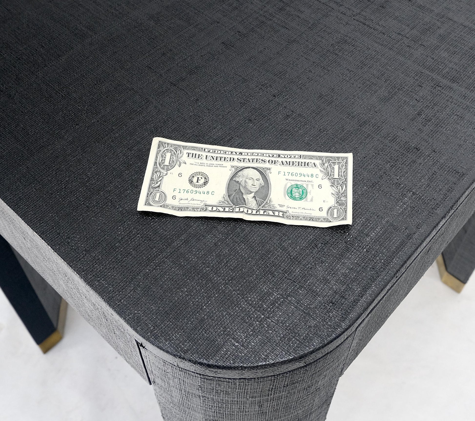 EstablishedLines Pair Black Lacquer Grass Cloth Wrapped One Drawer Night Stands End Tables MINT!