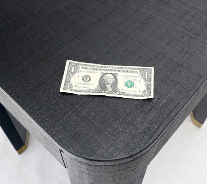 EstablishedLines Pair Black Lacquer Grass Cloth Wrapped One Drawer Night Stands End Tables MINT!