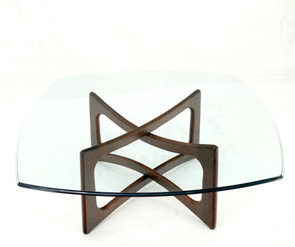 EstablishedLines Danish Mid Century Adrian Pearsall Oiled Walnut Rounded Square Coffee Table MINT