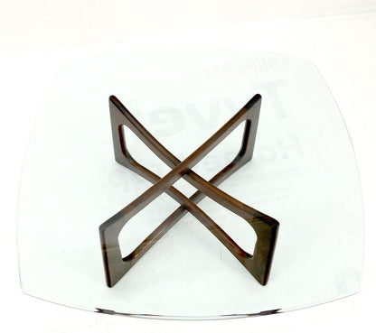 EstablishedLines Danish Mid Century Adrian Pearsall Oiled Walnut Rounded Square Coffee Table MINT