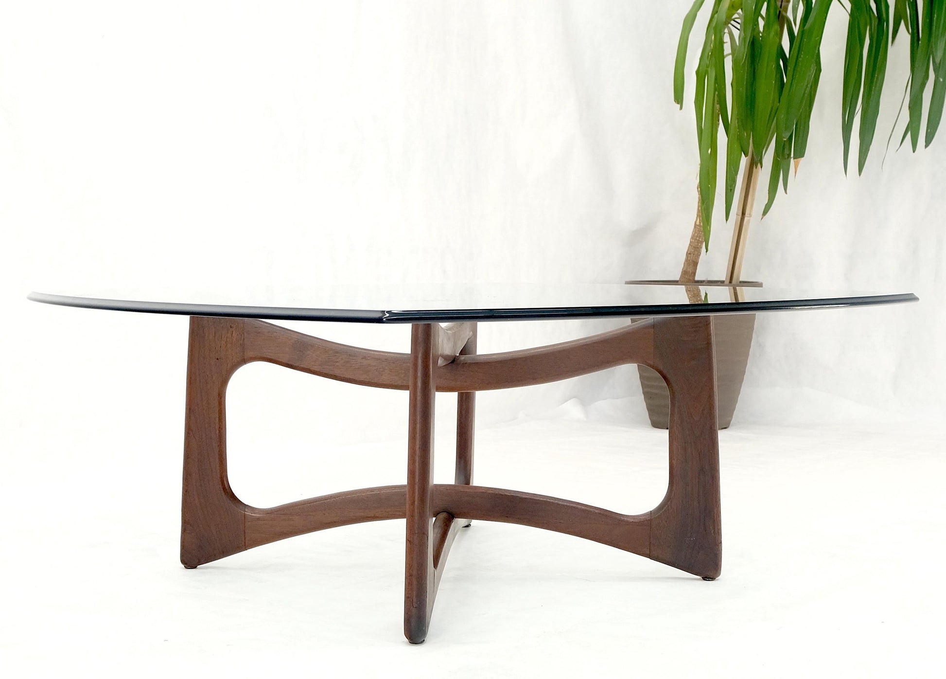 EstablishedLines Danish Mid Century Adrian Pearsall Oiled Walnut Rounded Square Coffee Table MINT