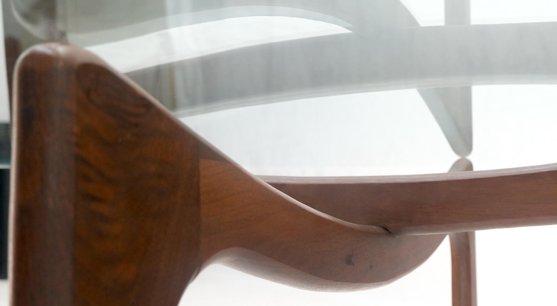 EstablishedLines Danish Mid Century Adrian Pearsall Oiled Walnut Rounded Square Coffee Table MINT