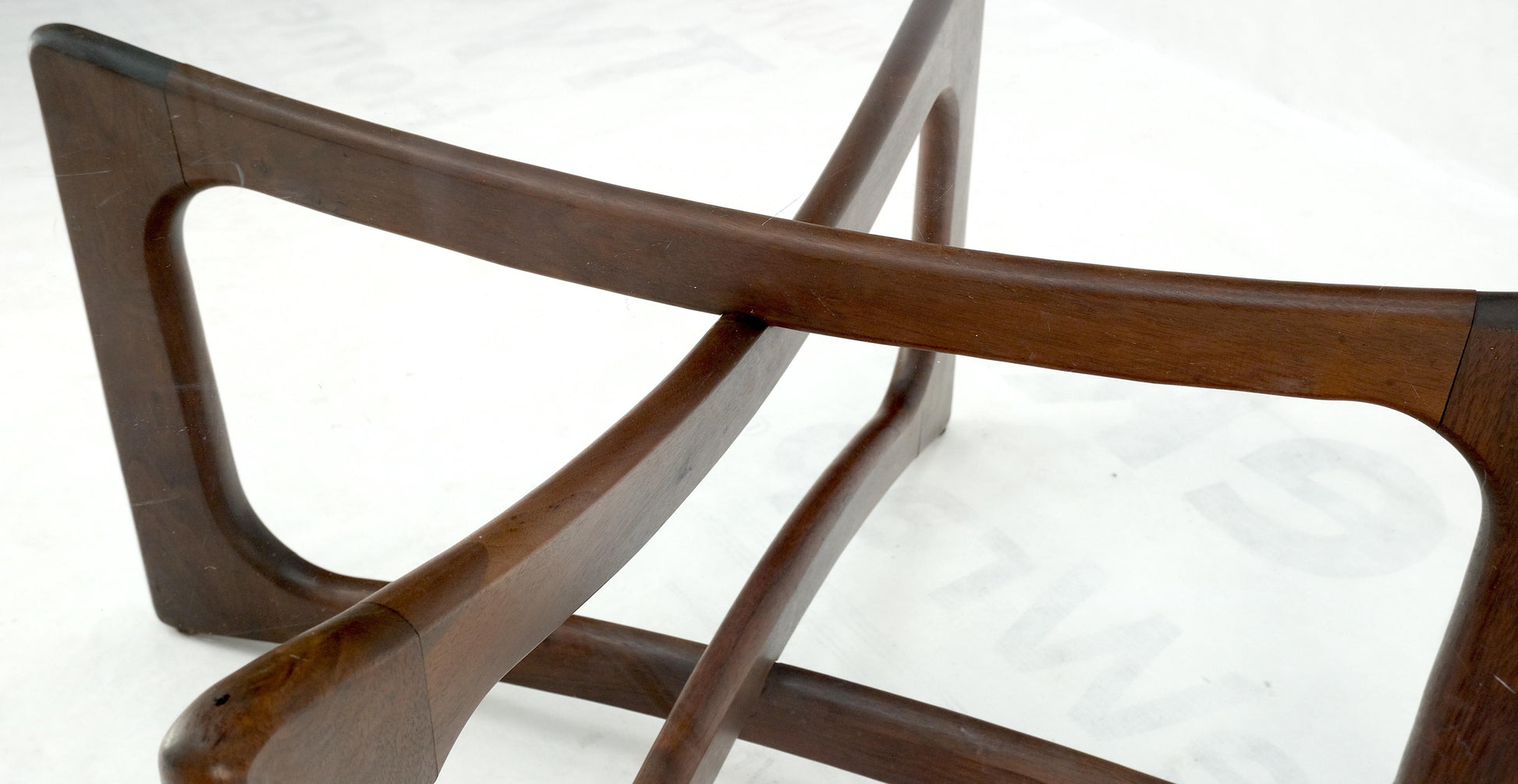 EstablishedLines Danish Mid Century Adrian Pearsall Oiled Walnut Rounded Square Coffee Table MINT