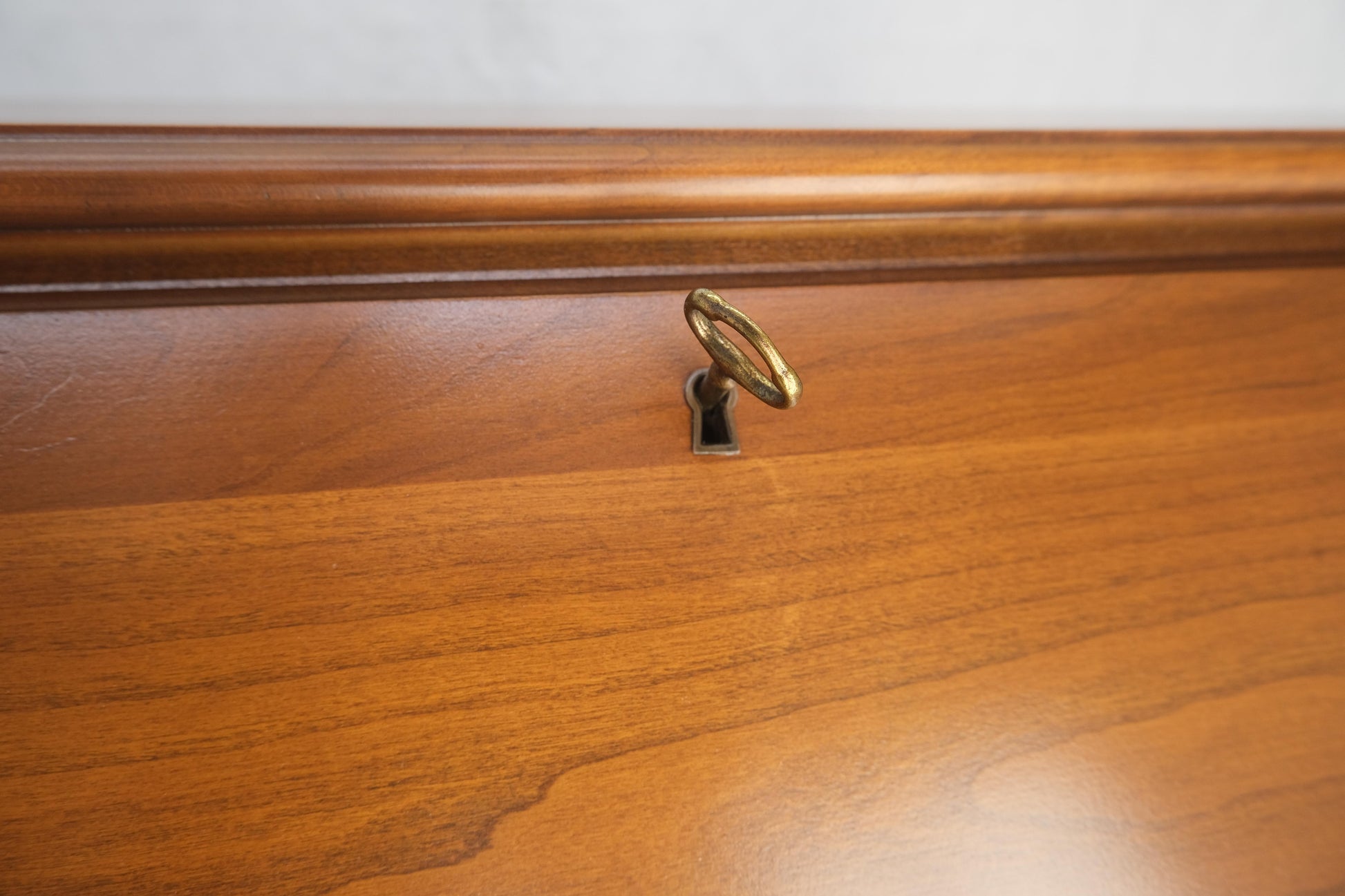 EstablishedLines American Solid Cherry 4 Drawers Drop Front Secretary Desk Solid Brass Pulls MINT