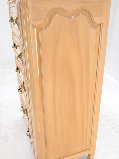 Carved Pickled Beige to White Solid Cherry Raised Panels Brass Hardware Gallery