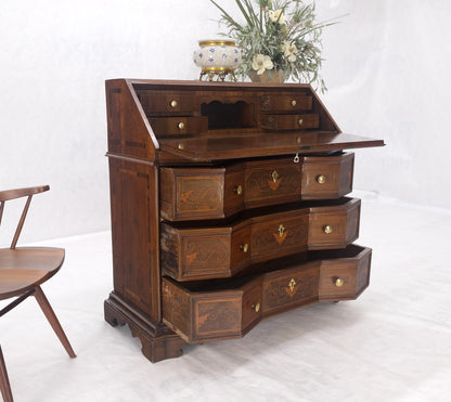 Antique Biedermeier Style Inlay Drop Front Secretary Desk 3 Drawers Dresser NICE