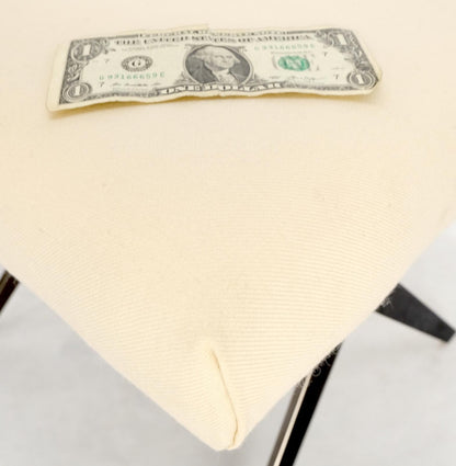 EstablishedLines Pair of Smoked Chrome X Shape Square Benches Ottomans Stools