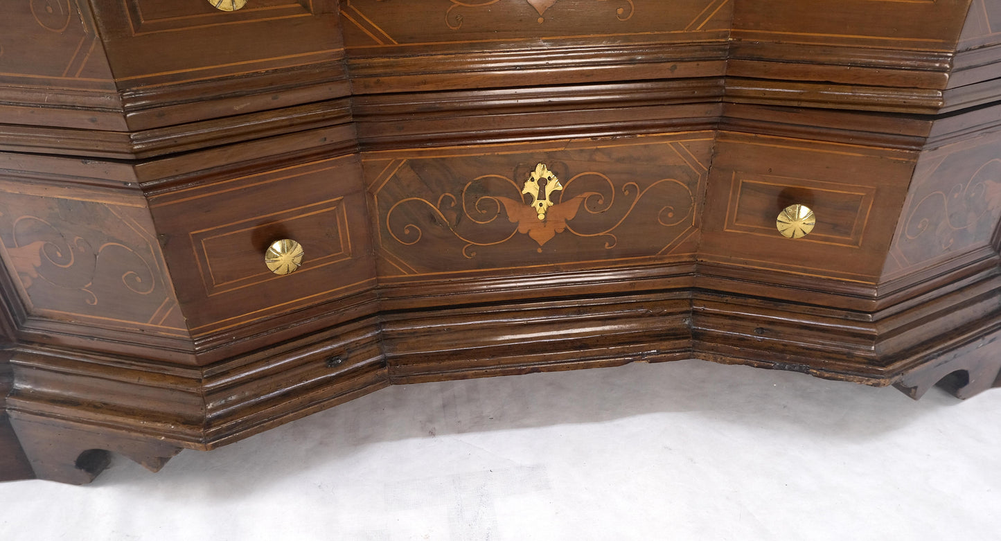 Antique Biedermeier Style Inlay Drop Front Secretary Desk 3 Drawers Dresser NICE