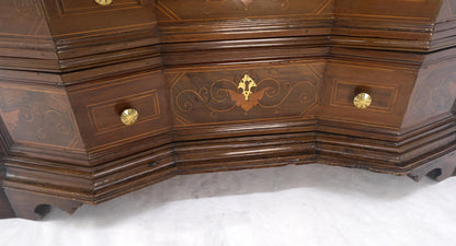 Antique Biedermeier Style Inlay Drop Front Secretary Desk 3 Drawers Dresser NICE