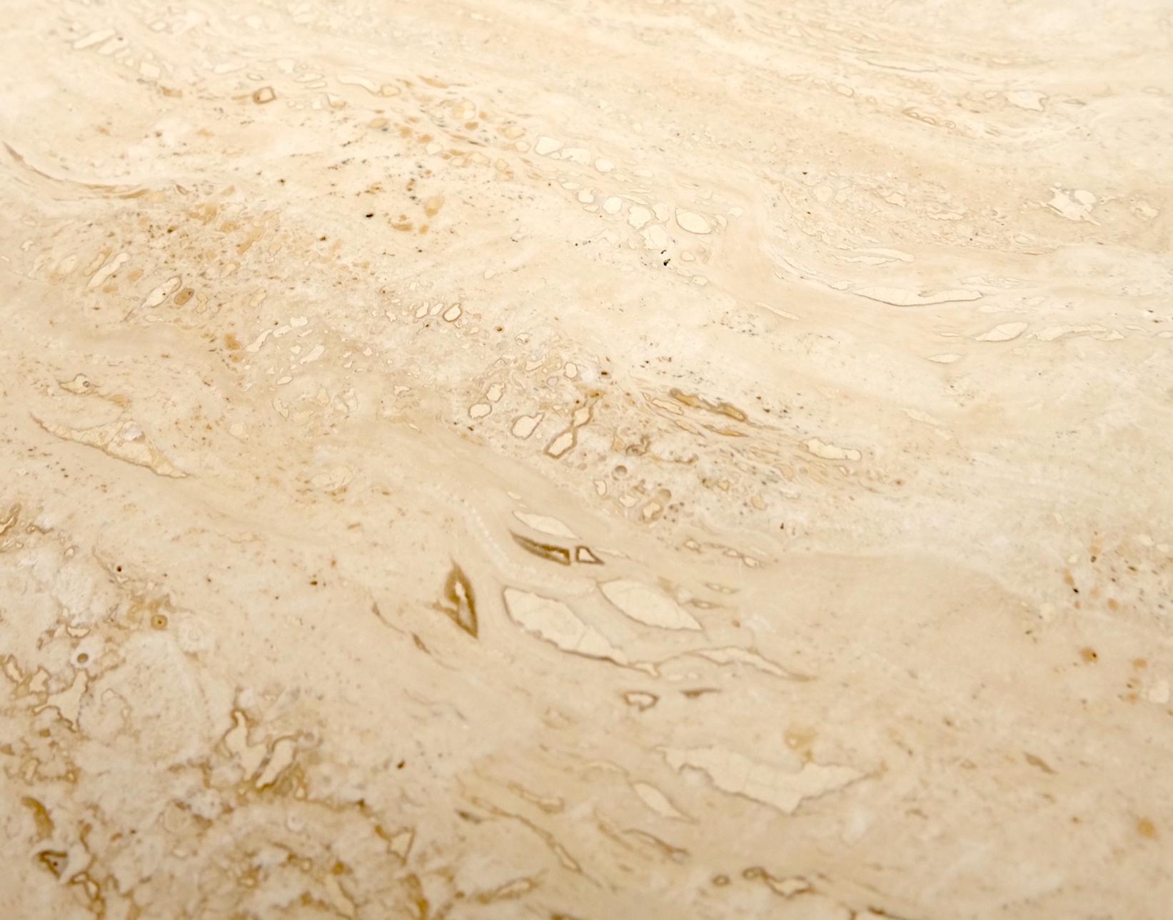 EstablishedLines Pair of Tall Large Square Italian Travertine Pedestals Stands