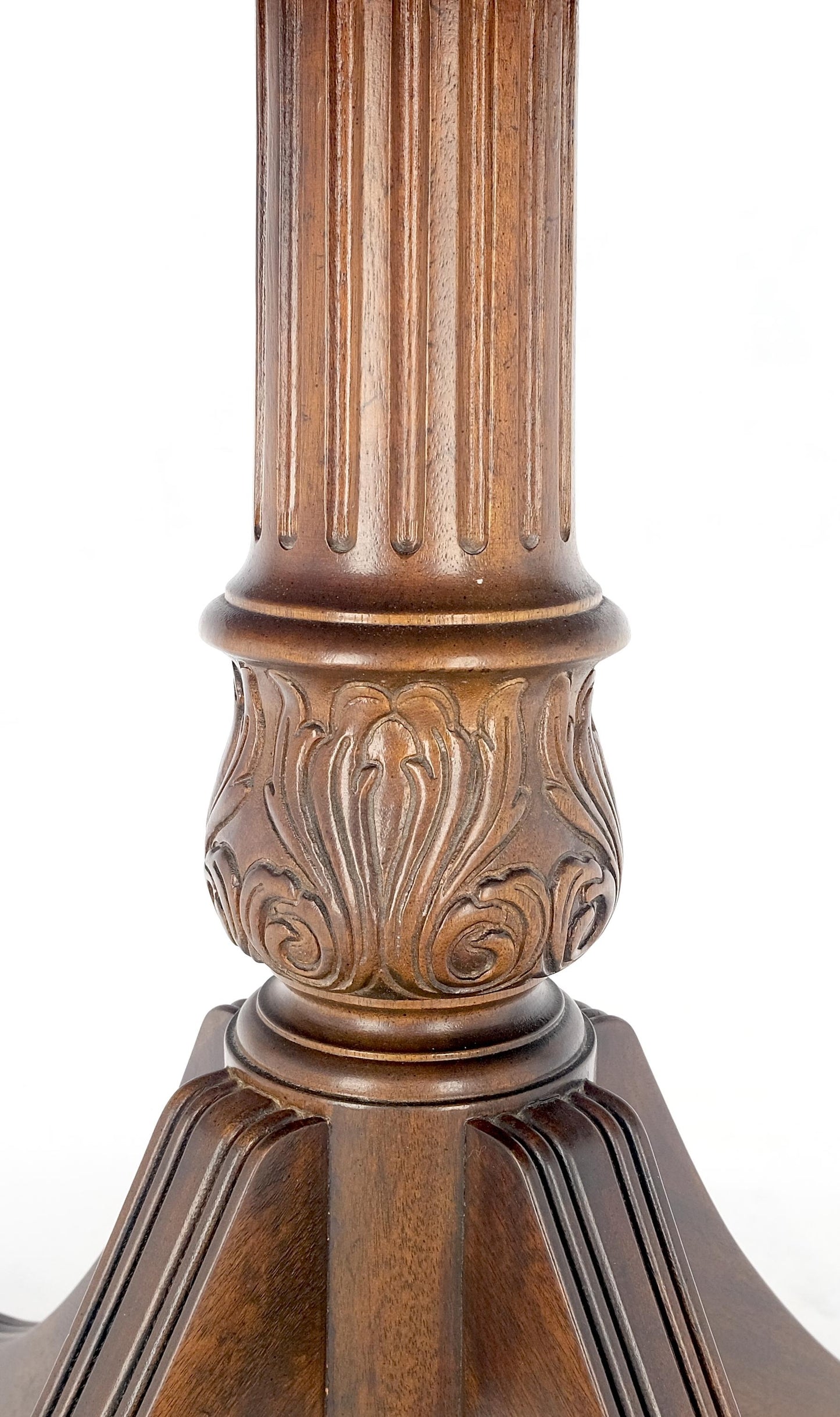 Tilt Top Mahogany Banded Rosewood Round Breakfast Table Single Pedestal Base