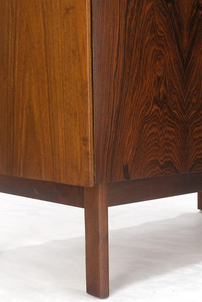 EstablishedLines Danish Mid Century Modern Rosewood Two Door 9 Drawers Chest Dresser Credenza