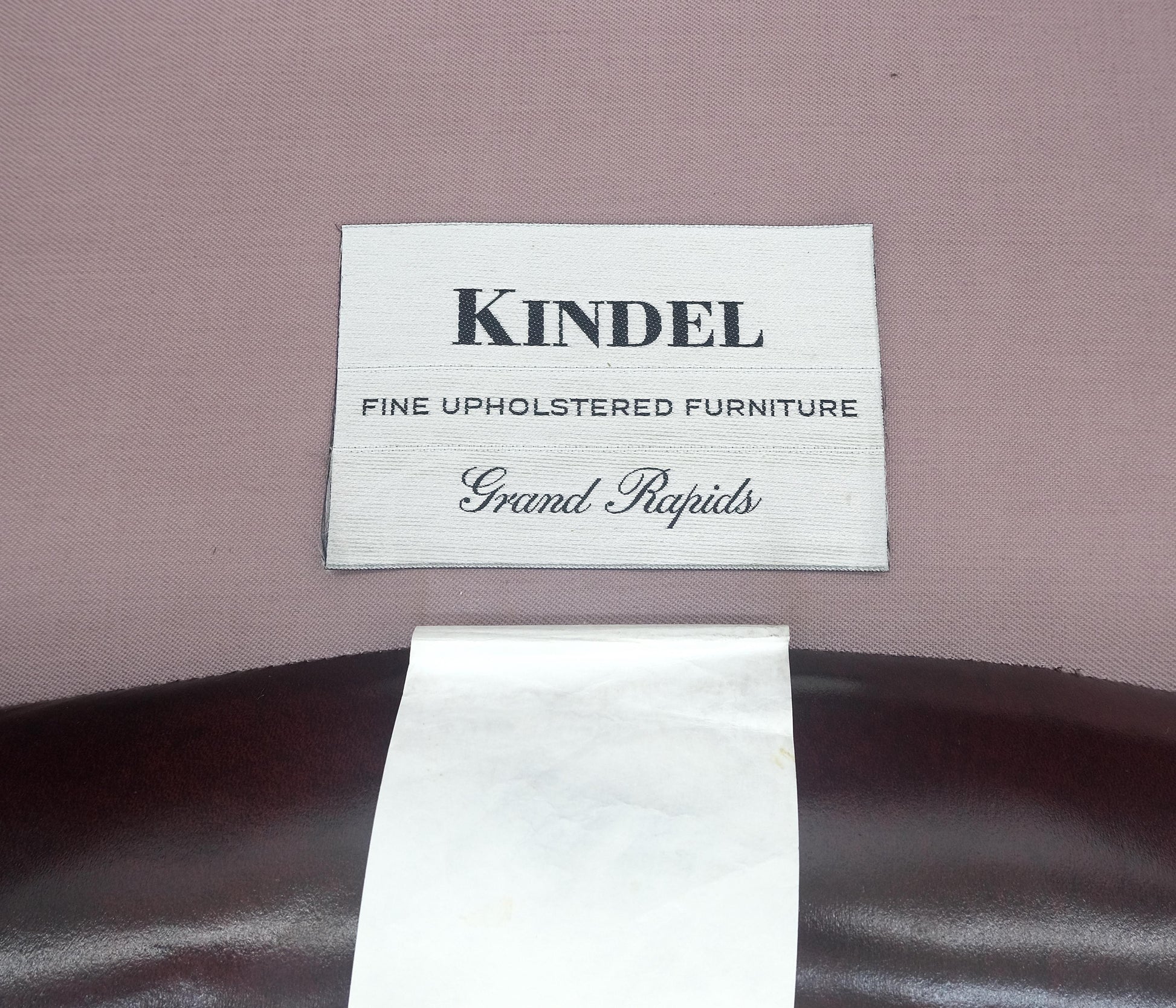 EstablishedLines Kindel Burgundy Leather Upholstery Carved Mahogany Legs Wingback Chair & Ottoman