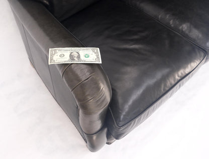 EstablishedLines Madrid Hartwell Black Leather Sofa by Wesley Hall MINT!