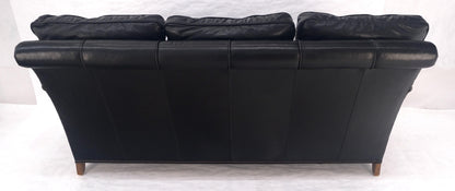 EstablishedLines Madrid Hartwell Black Leather Sofa by Wesley Hall MINT!