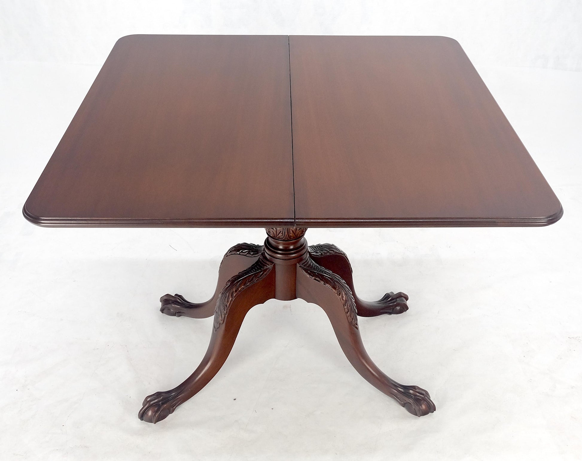 EstablishedLines Ball & Claw Chippendale Style Mahogany Expandable Flip Top Game Console Table