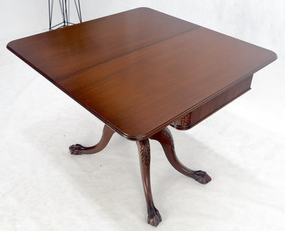 EstablishedLines Ball & Claw Chippendale Style Mahogany Expandable Flip Top Game Console Table