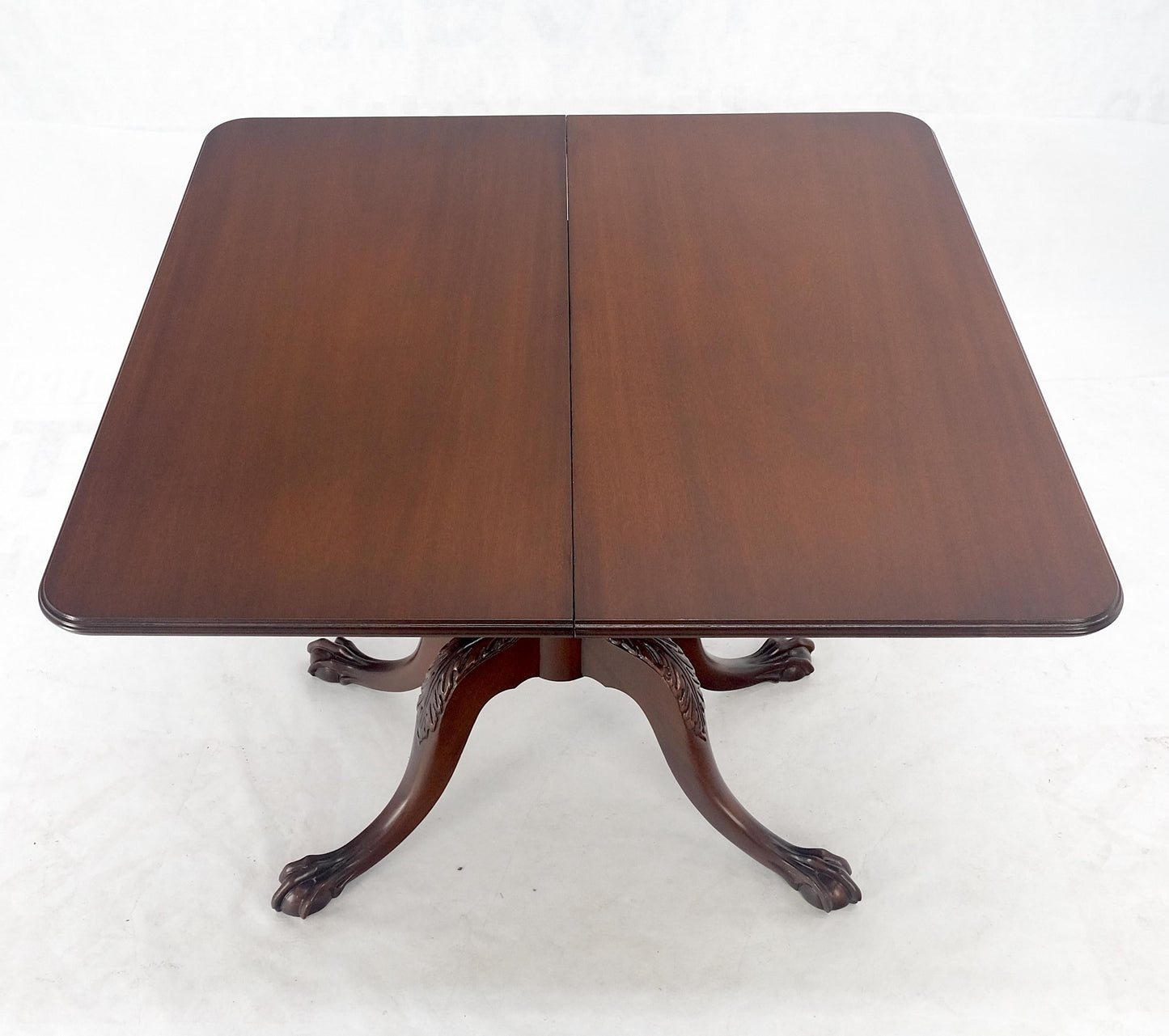 EstablishedLines Ball & Claw Chippendale Style Mahogany Expandable Flip Top Game Console Table
