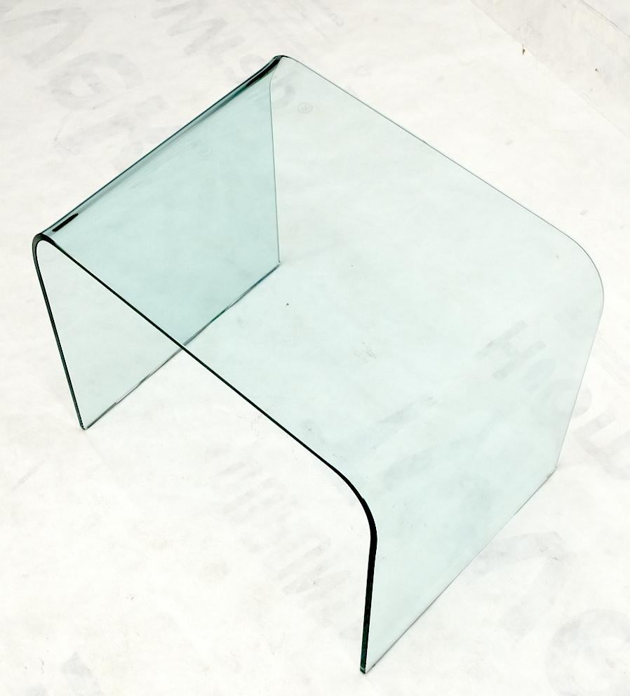 EstablishedLines Italian Mid-Century Modern Bent Glass End Table Stand