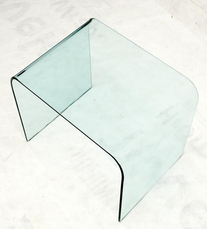 EstablishedLines Italian Mid-Century Modern Bent Glass End Table Stand