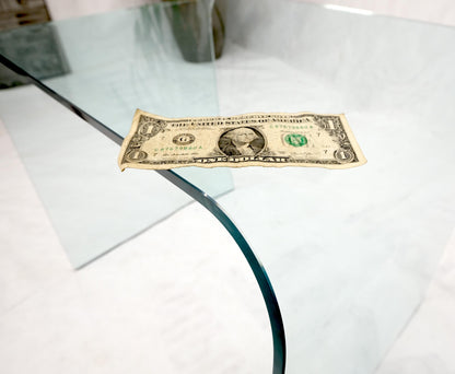 EstablishedLines Italian Mid-Century Modern Bent Glass End Table Stand