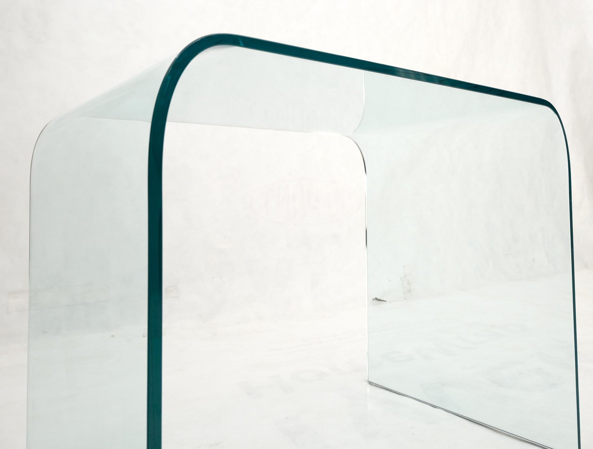EstablishedLines Italian Mid-Century Modern Bent Glass End Table Stand
