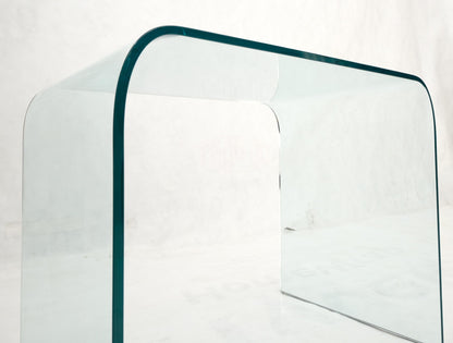 EstablishedLines Italian Mid-Century Modern Bent Glass End Table Stand