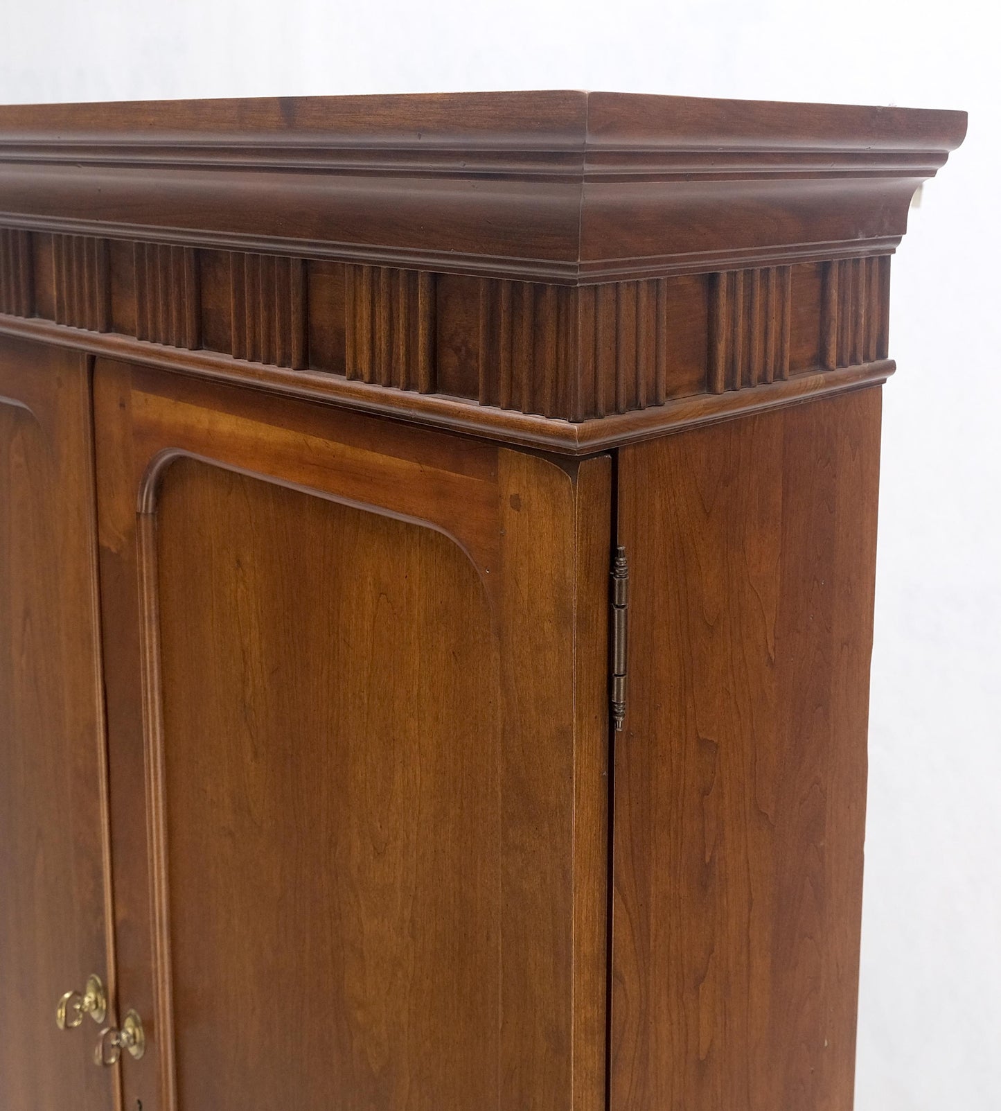 Solid Cherry Multi Compartment Drop Front Secretary Desk w/ Drawer File Cabinet