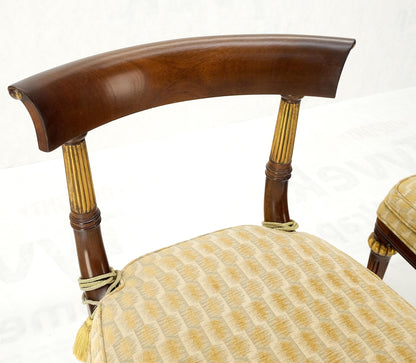 EstablishedLines Single Pedestal One Leaf Oval Banded Dining Table 8 Regency Chairs Set MINT!