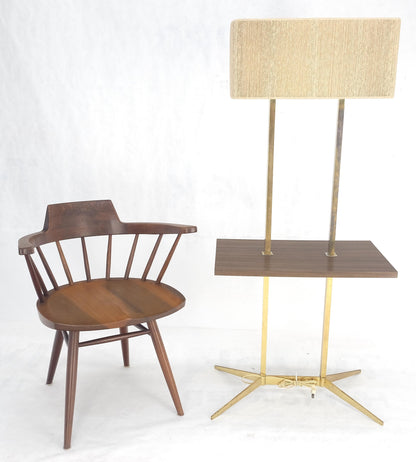 EstablishedLines Mid Century Modern All Solid Brass Rectangle End Table Floor Lamp McCobb Style