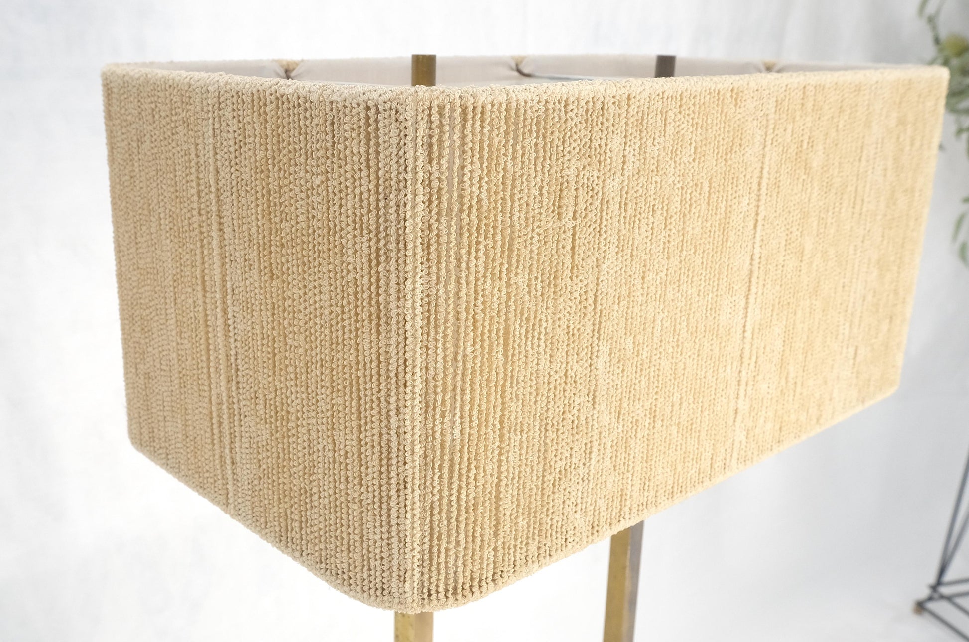 EstablishedLines Mid Century Modern All Solid Brass Rectangle End Table Floor Lamp McCobb Style