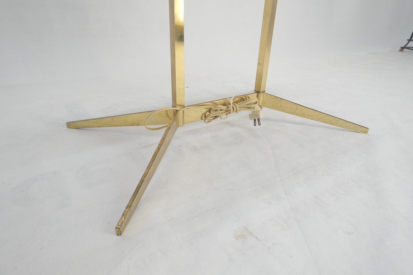 EstablishedLines Mid Century Modern All Solid Brass Rectangle End Table Floor Lamp McCobb Style