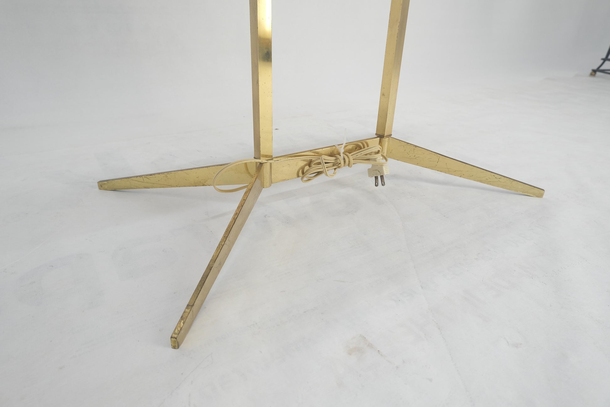 EstablishedLines Mid Century Modern All Solid Brass Rectangle End Table Floor Lamp McCobb Style