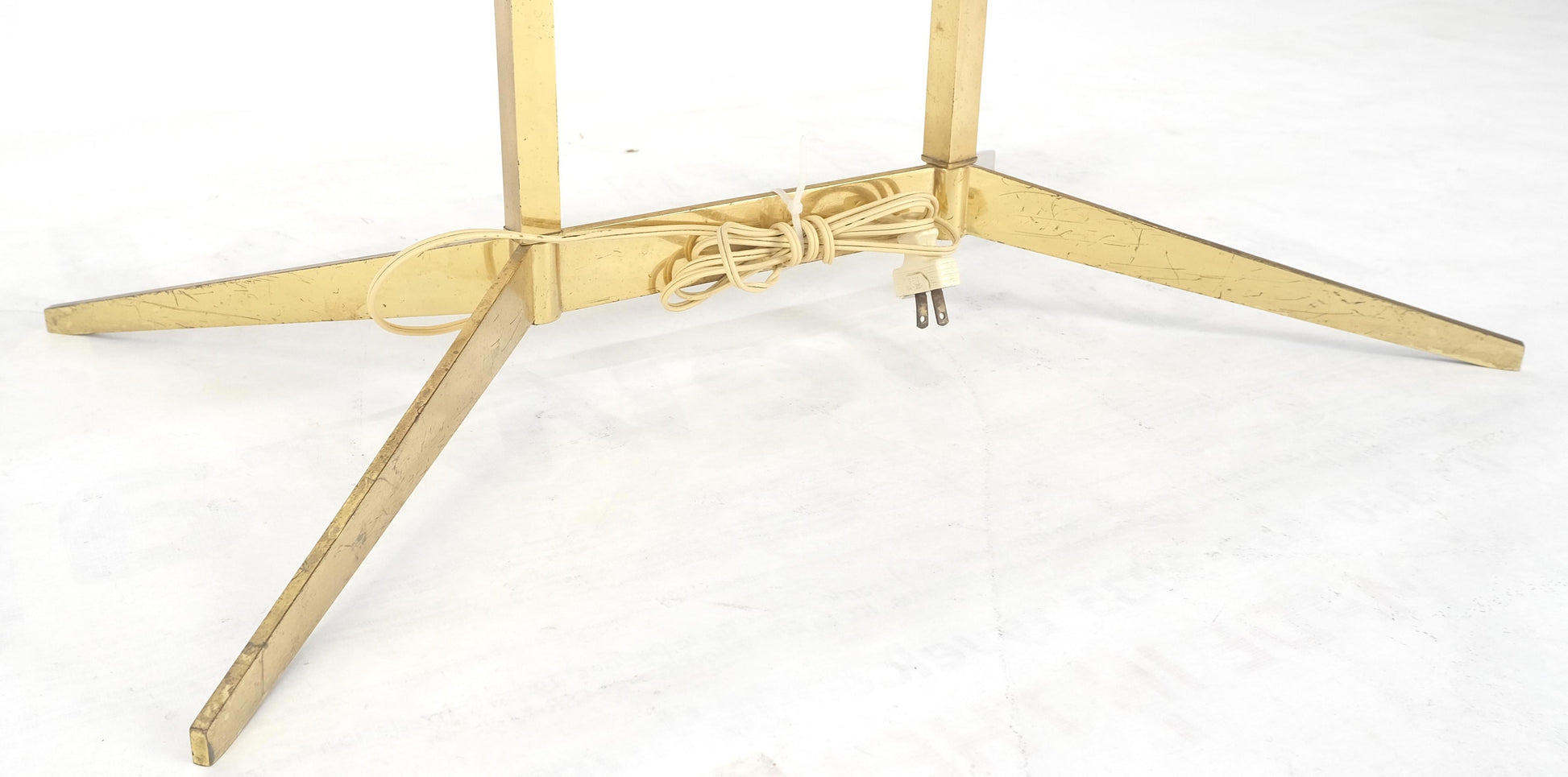 EstablishedLines Mid Century Modern All Solid Brass Rectangle End Table Floor Lamp McCobb Style