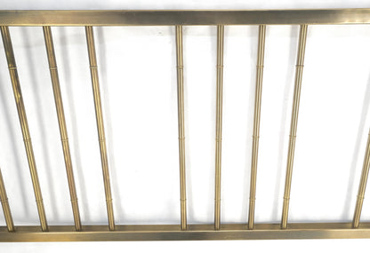 EstablishedLines Mastercraft Greek Key Style Mid Century Modern Brass Queen Size Headboard