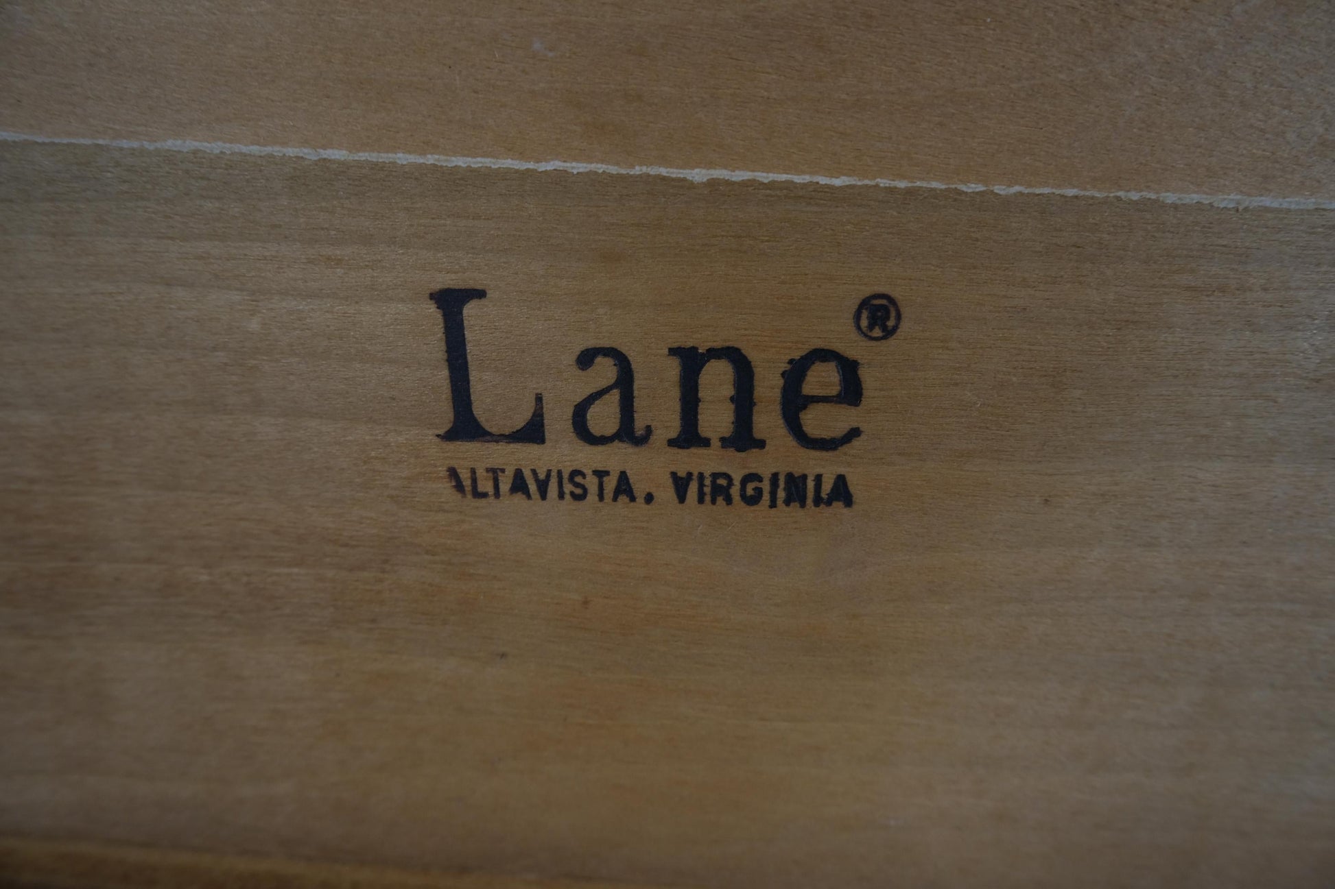 EstablishedLines Mid-Century Modern Long Walnut Bench Coffee Table by Lane