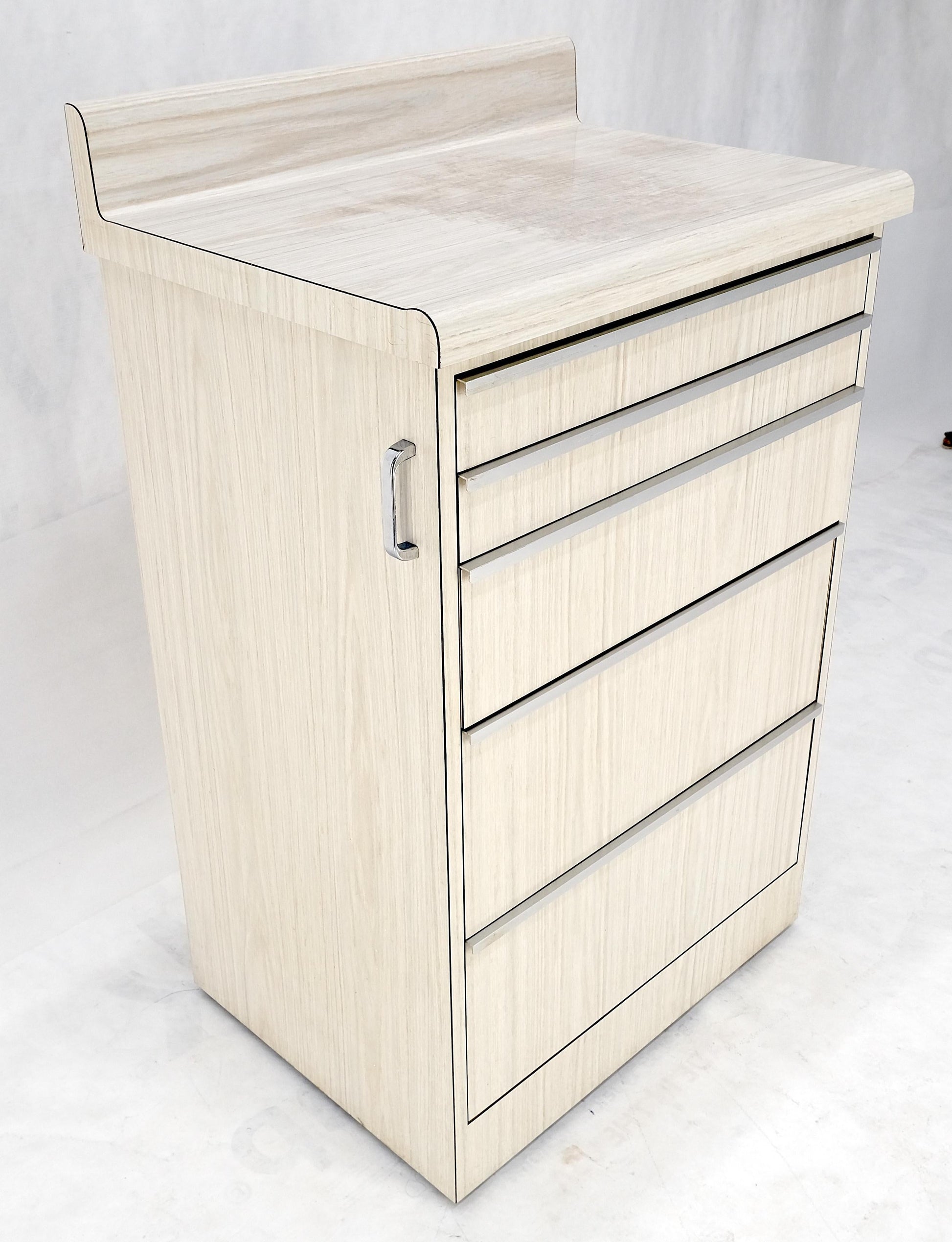 EstablishedLines Mid Century Modern Formica 5 Drawers Dental Cabinet on Wheels