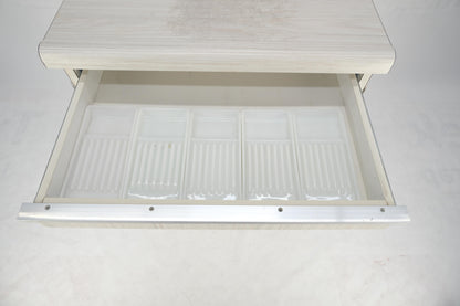 EstablishedLines Mid Century Modern Formica 5 Drawers Dental Cabinet on Wheels