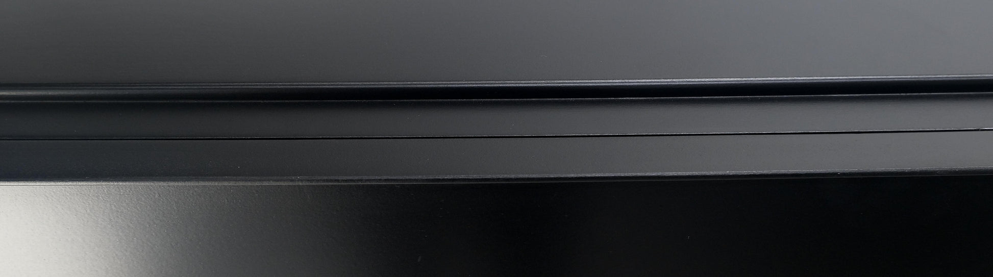 EstablishedLines Pair Black Lacquer & Silver Fitted Drawers Flip Top Vanity Chest Dressers MINT!