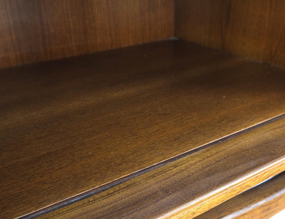 EstablishedLines Pair Walnut One Drawer Mid-Century Modern End Tables Night Stands Mint!