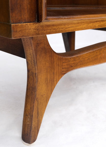 EstablishedLines Pair Walnut One Drawer Mid-Century Modern End Tables Night Stands Mint!
