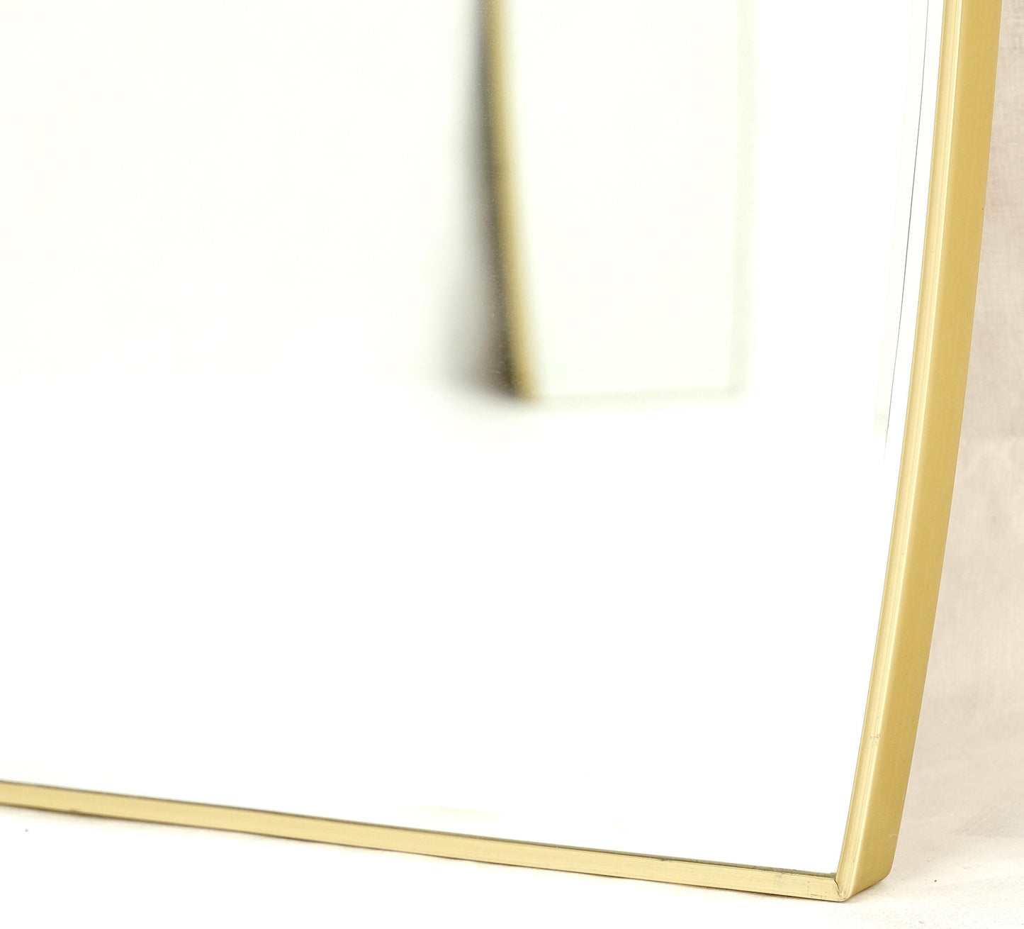 EstablishedLines Pair of 1970s Italian Mid Century Modern Boat Shape Brass Frames Mirrors MINT!