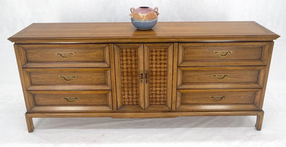 EstablishedLines American Walnut 9 Drawers Long Dresser Credenza on Bracket Feet Tomasville MINT!